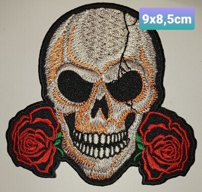 PARCHE BOLSILLO CALAVERA 2 ROSAS