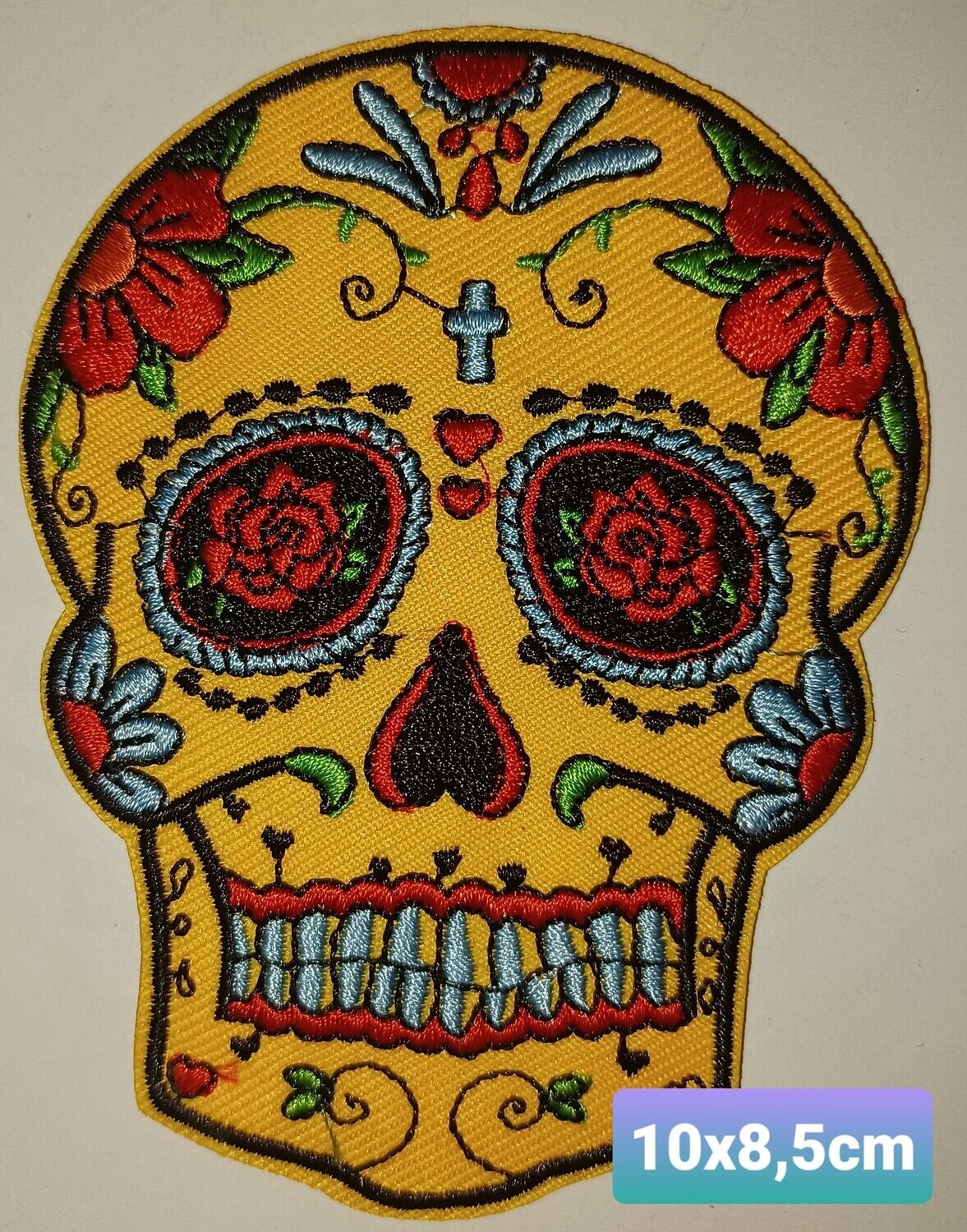 PARCHE BOLSILLO CALAVERA AMARILLA 4