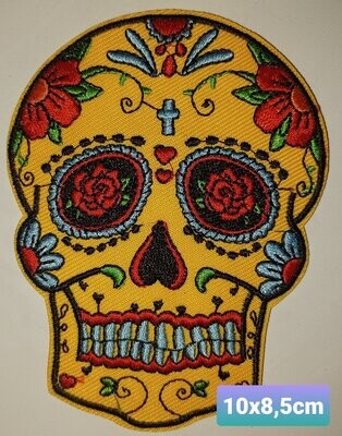 PARCHE BOLSILLO CALAVERA AMARILLA 4