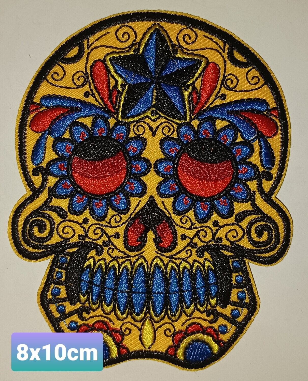 PARCHE BOLSILLO CALAVERA AMARILLA 2