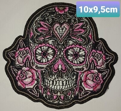 PARCHE BOLSILLO CALAVERA FLORES