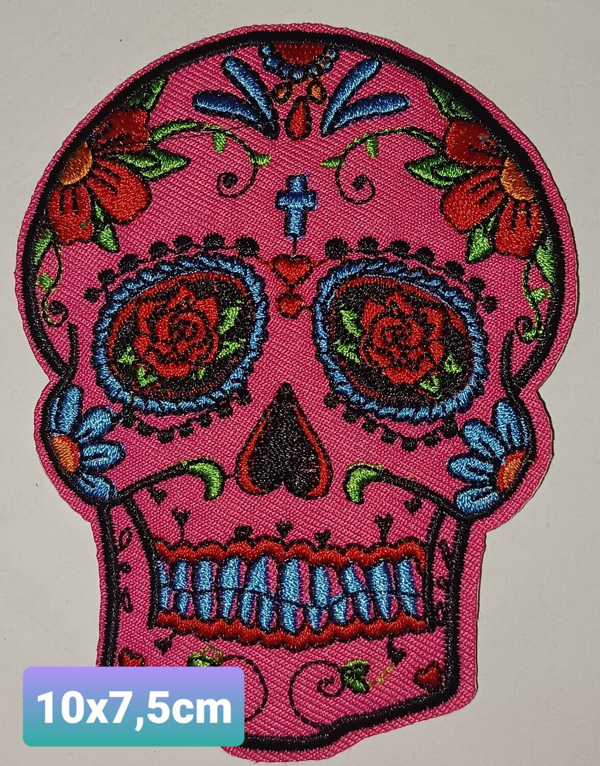 PARCHE BOLSILLO CALAVERA ROSA 2