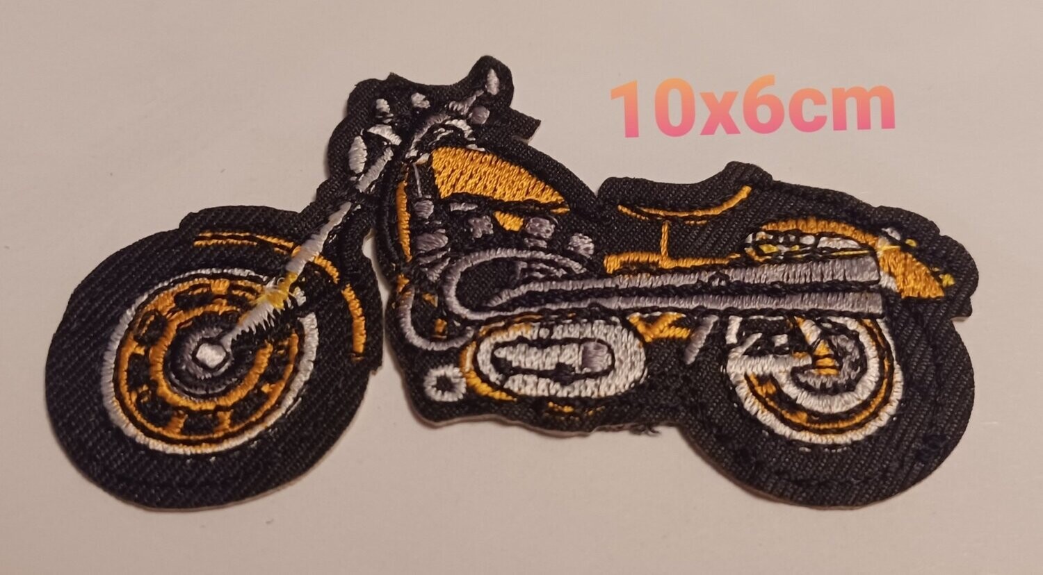 PARCHE BOLSILLO MOTO DORADA