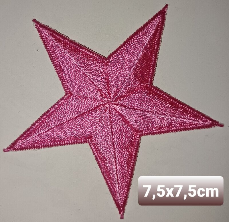PARCHE BOLSILLO ESTRELLA ROSA