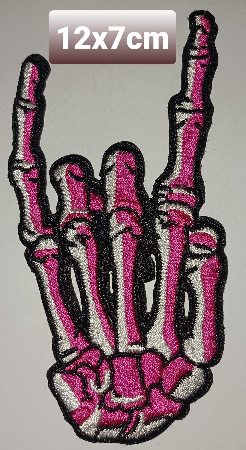 PARCHE BOLSILLO MANO ROSA
