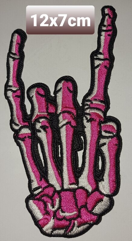 PARCHE BOLSILLO MANO ROSA