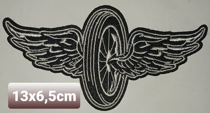 PARCHE BOLSILLO RUEDA CON ALAS