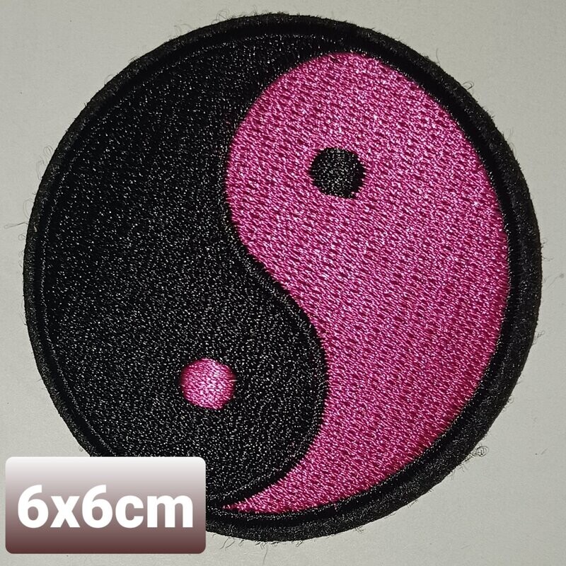 PARCHE BOLSILLO YING YANG ROSA