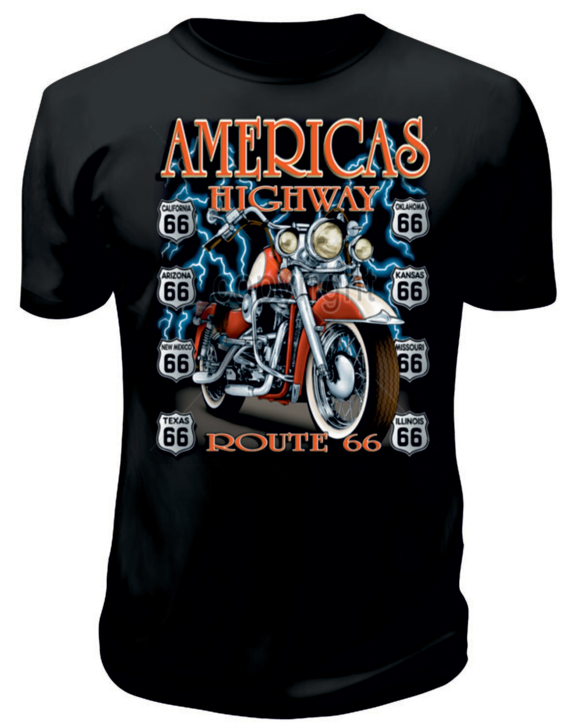 Camiseta Americas Highway Route 66