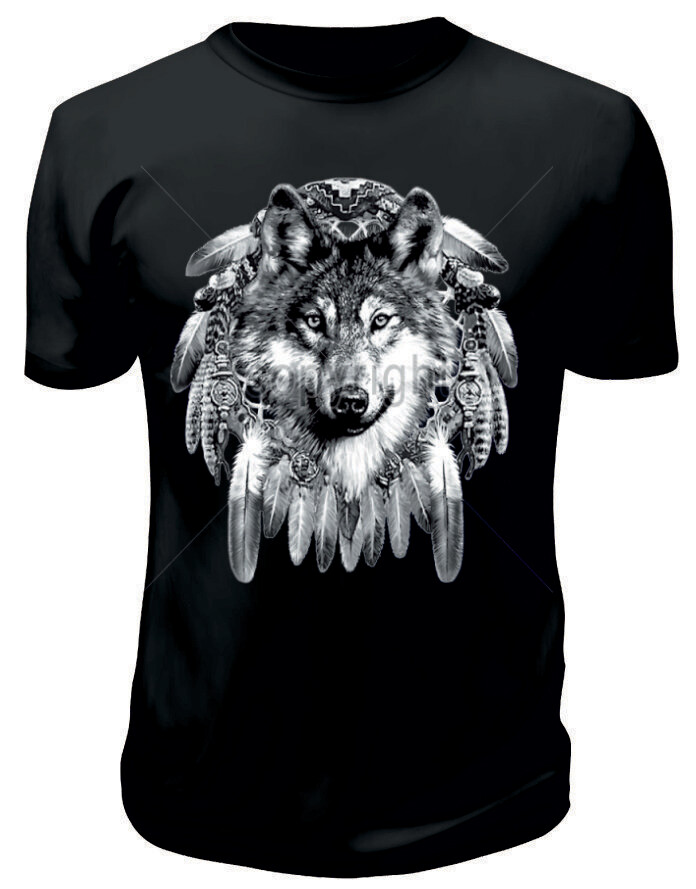 Camiseta Lobo Plumas