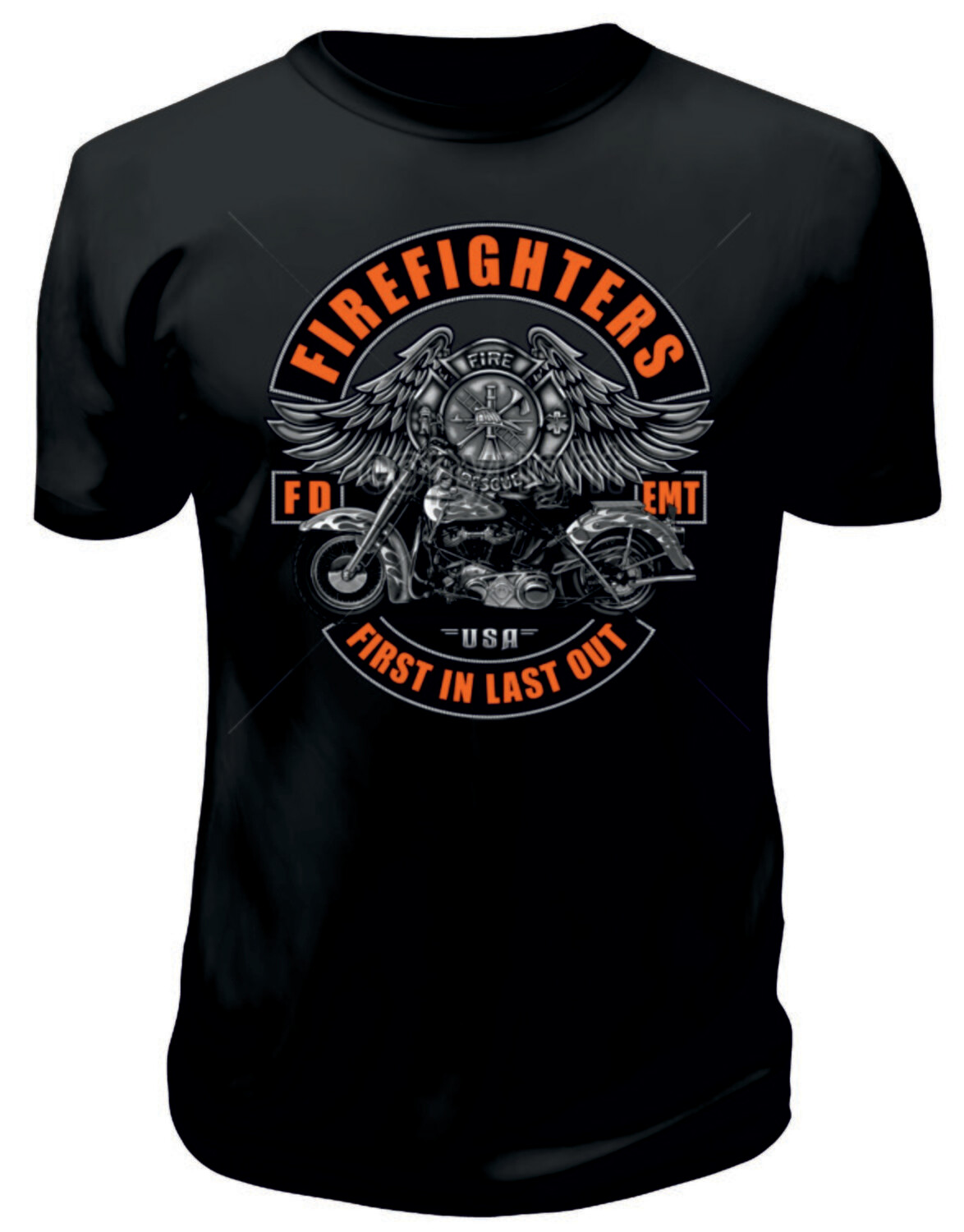 Camiseta Firefighters First In Last Out