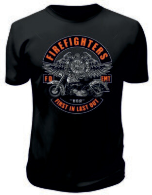 Camiseta Firefighters First In Last Out