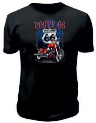 Camiseta Historic Route 66 Moto