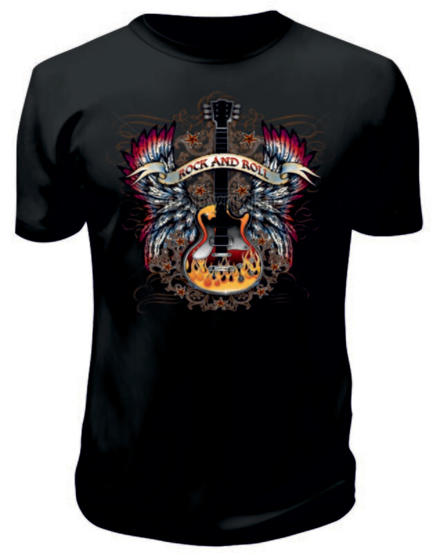 Camiseta Rock And Roll Guitarra