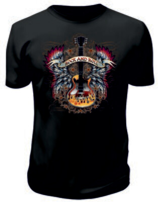 Camiseta Rock And Roll Guitarra
