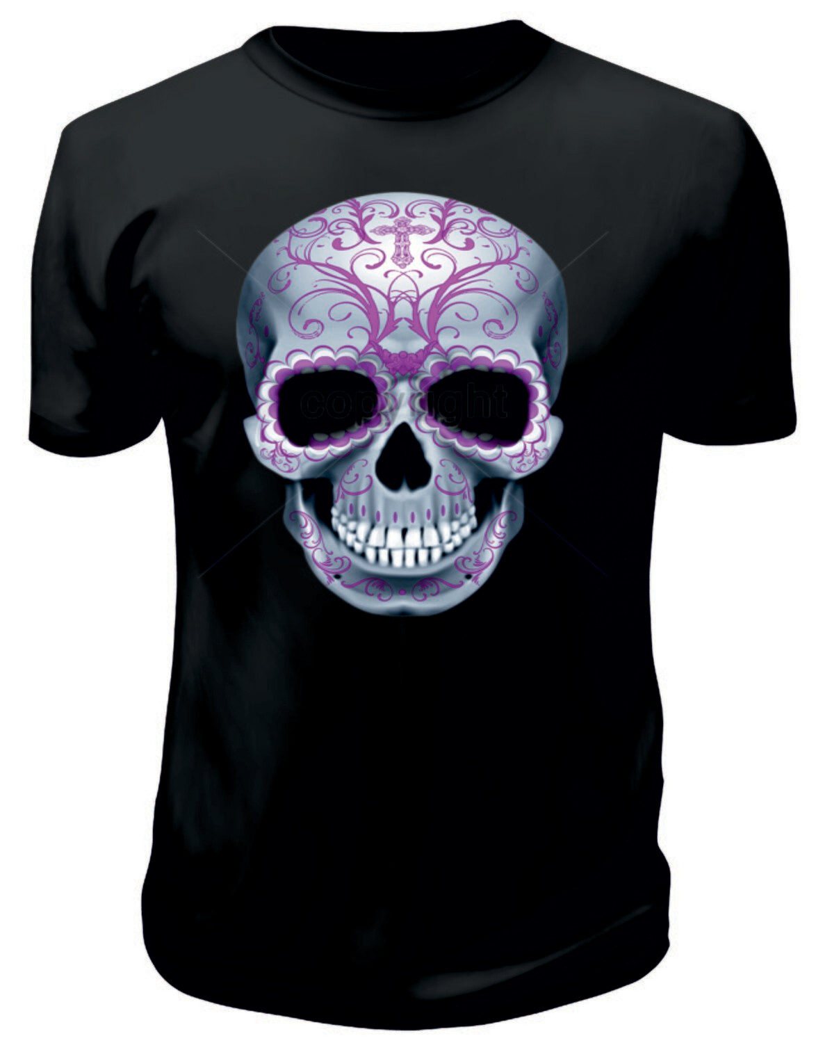 Camiseta Calavera Morada