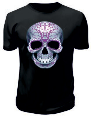 Camiseta Calavera Morada