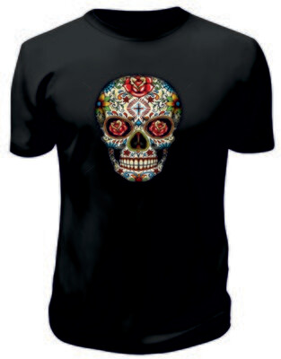Camiseta Calavera Rosa Frente