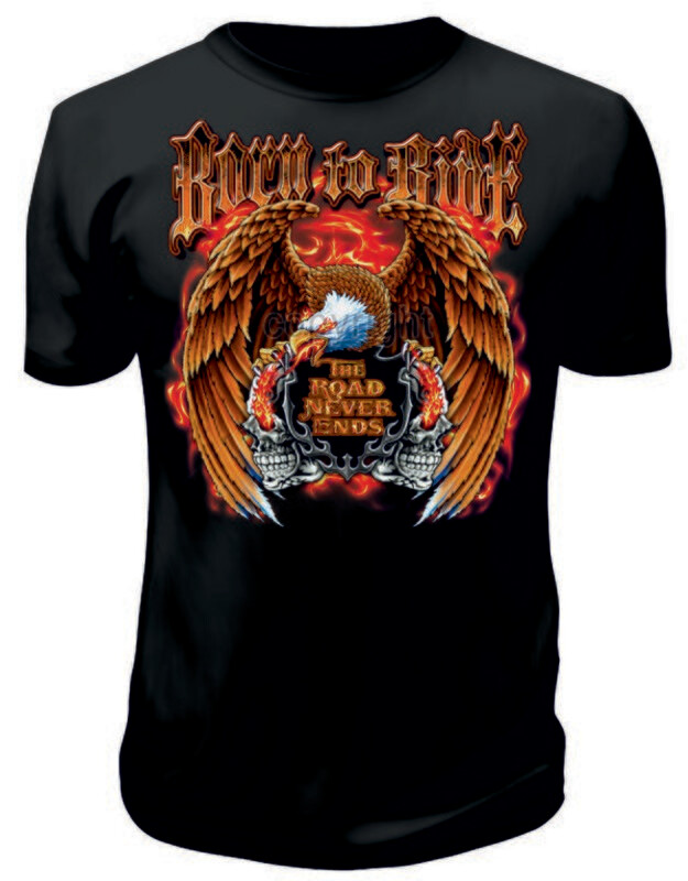 Camiseta Rock To Ride The Road Never Ends