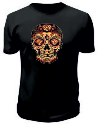 Camiseta Calavera Diamantes en Ojos