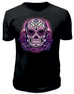 Camiseta Calavera Rosas