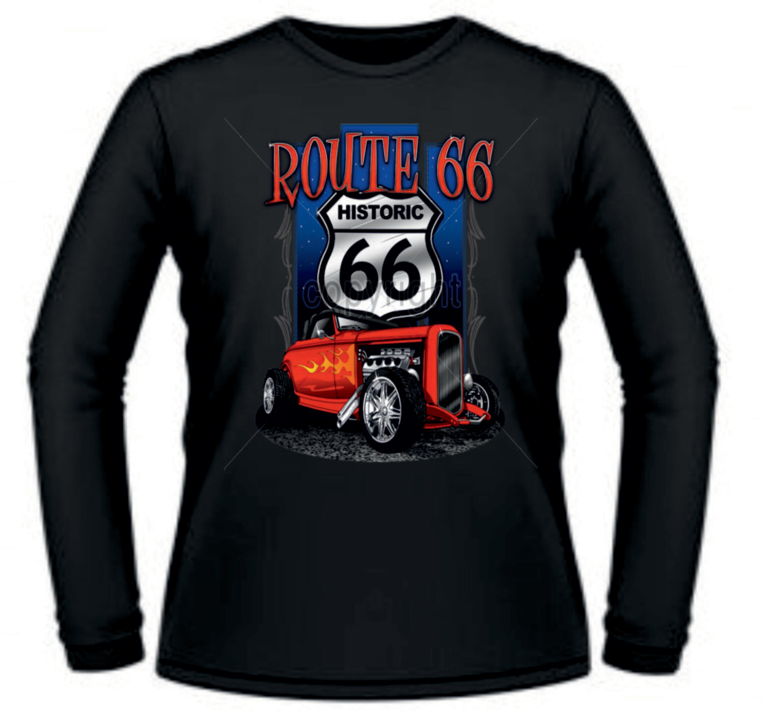 Camiseta Historic Route 66 Coche
