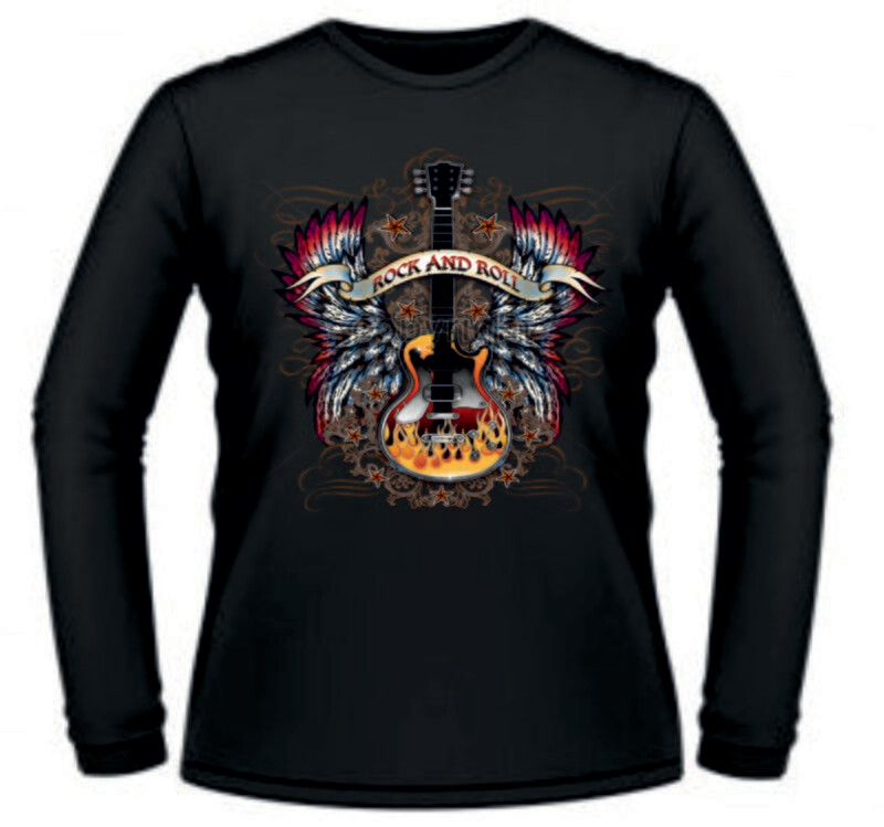 Camiseta Rock And Roll Guitarra