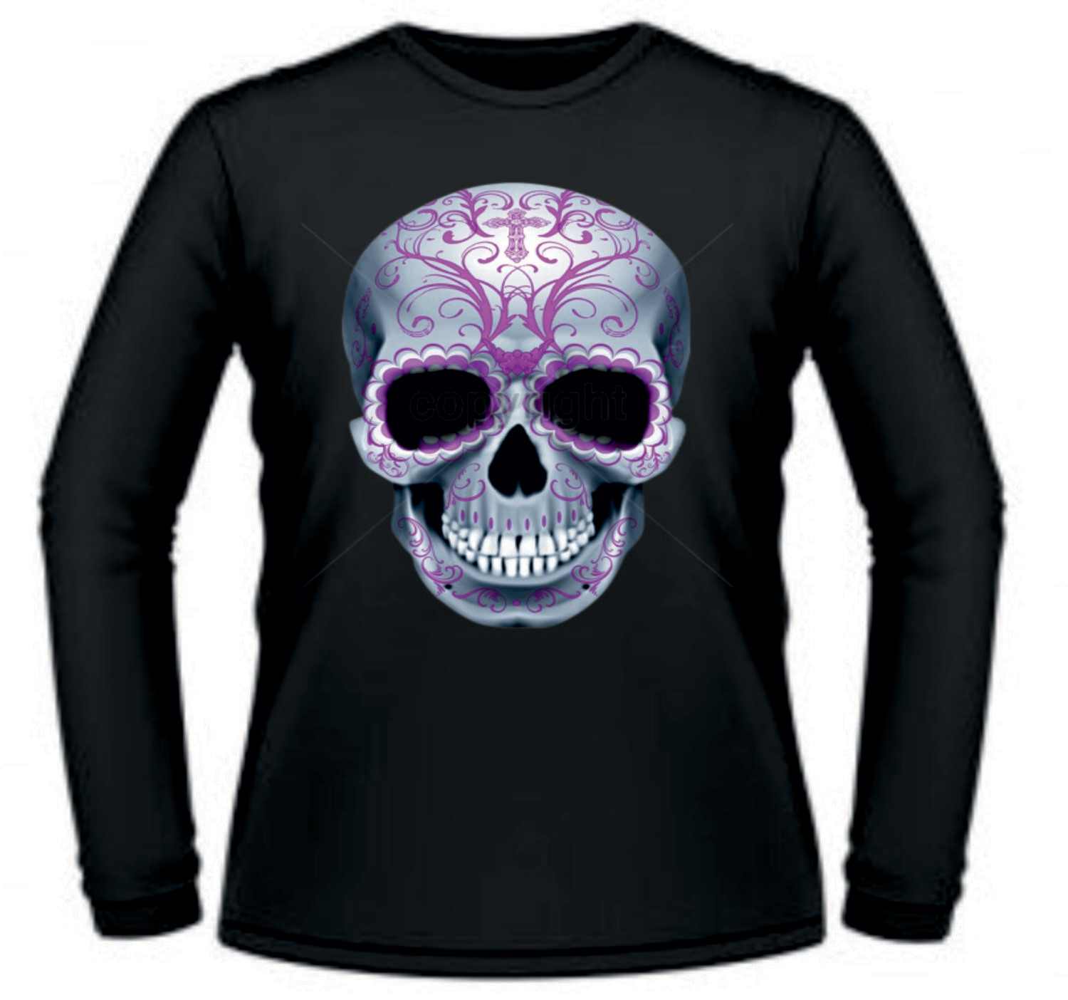 Camiseta Calavera Morada