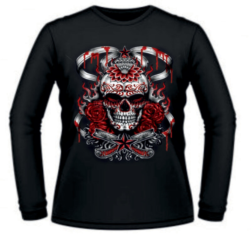 Camiseta Calavera Grande Diamante