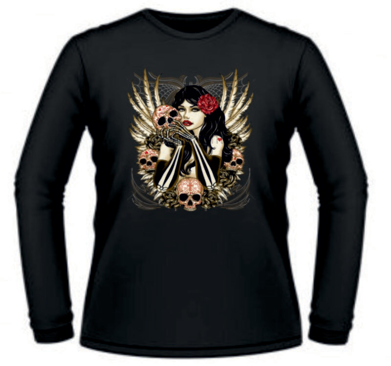 Camiseta Catrina con Calaveras