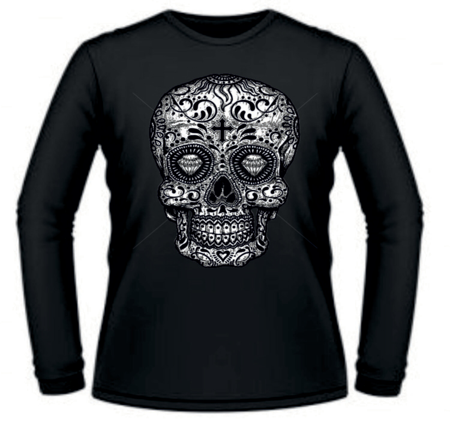 Camiseta Calavera Blanco y Negro