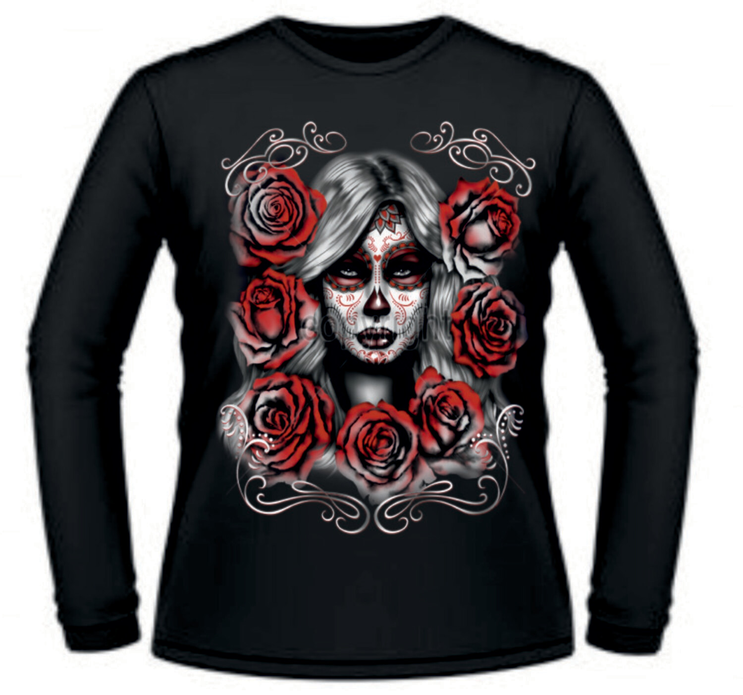 Camiseta Catrina Flores Alrededor Camiseta Catrina Flores Alrededor