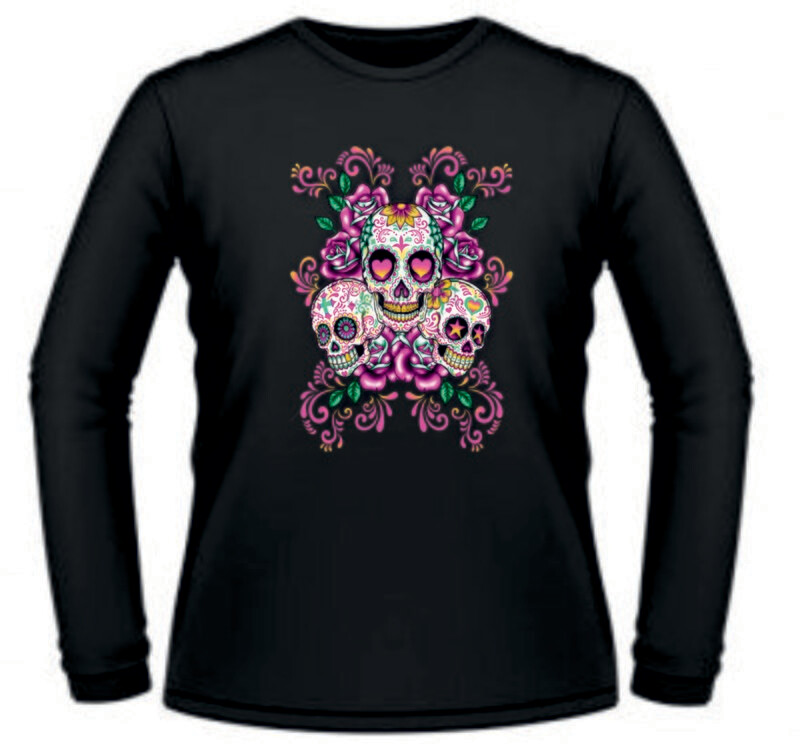 Camiseta Calaveras Flores