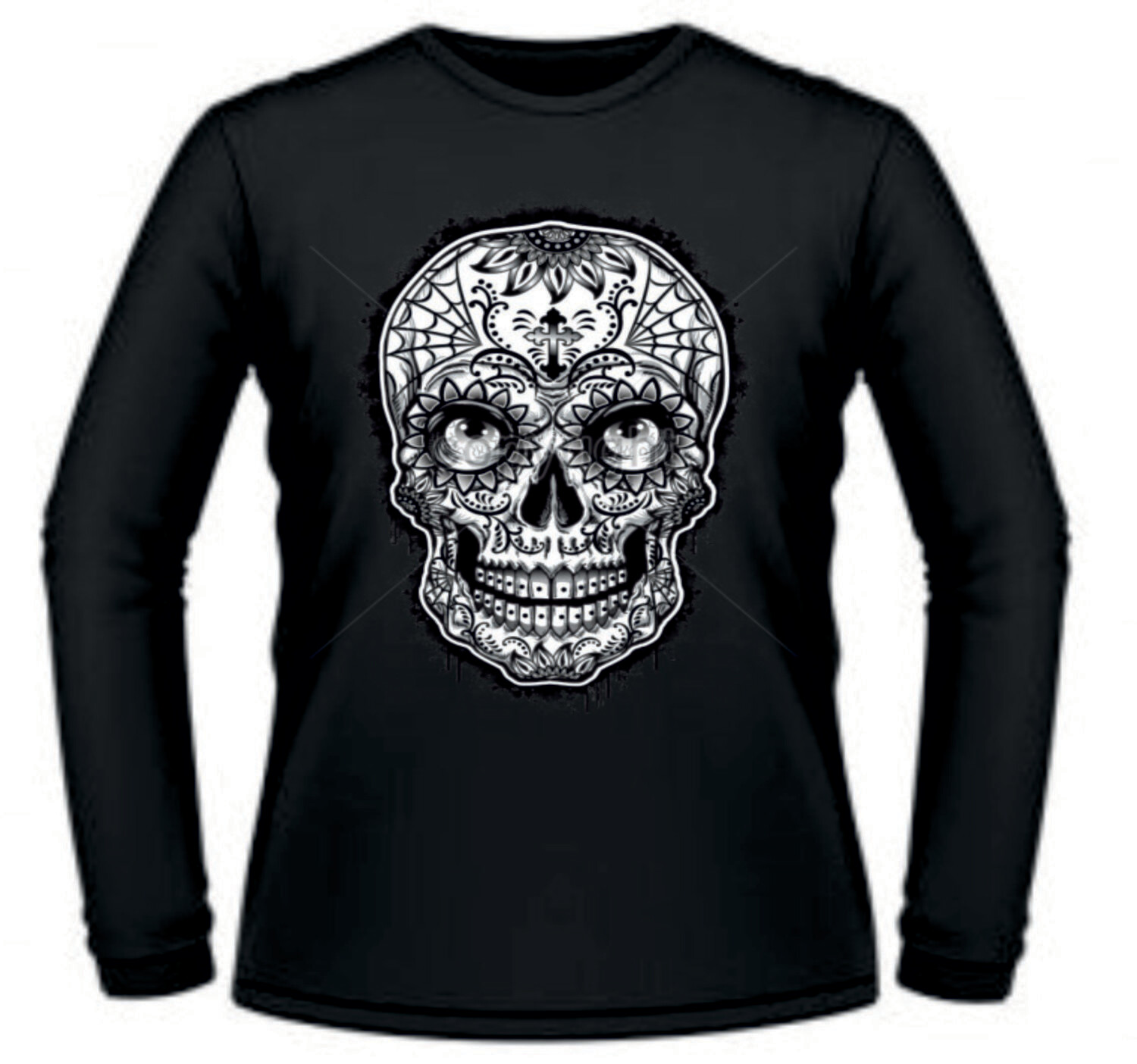 Camiseta Calavera Blanco y Negro