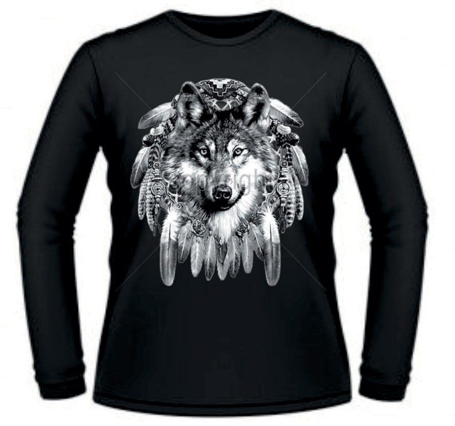 Camiseta Lobo Plumas