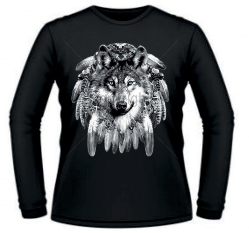 Camiseta Lobo Plumas