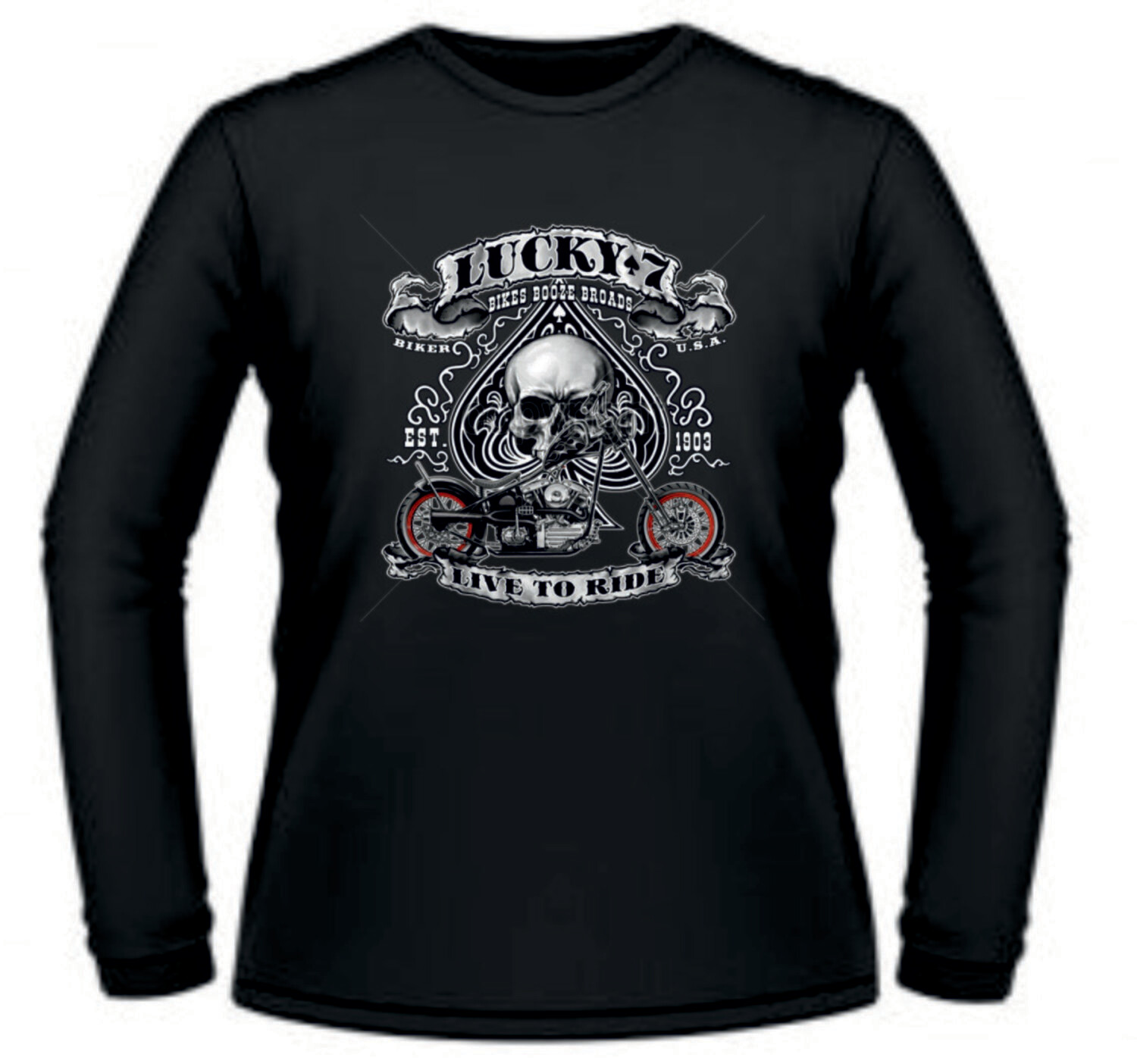 Camiseta Lucky 7 Live To Ride