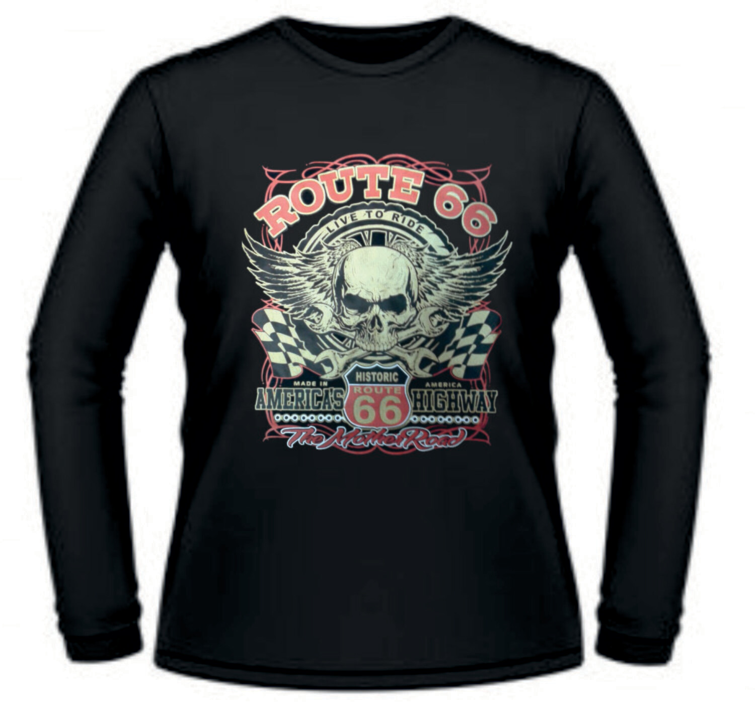 Camiseta Calavera Route 66