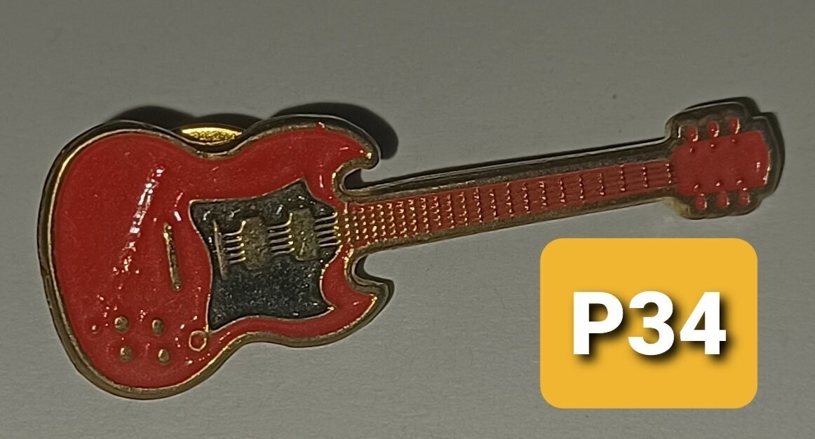 Pin Guitarra Roja