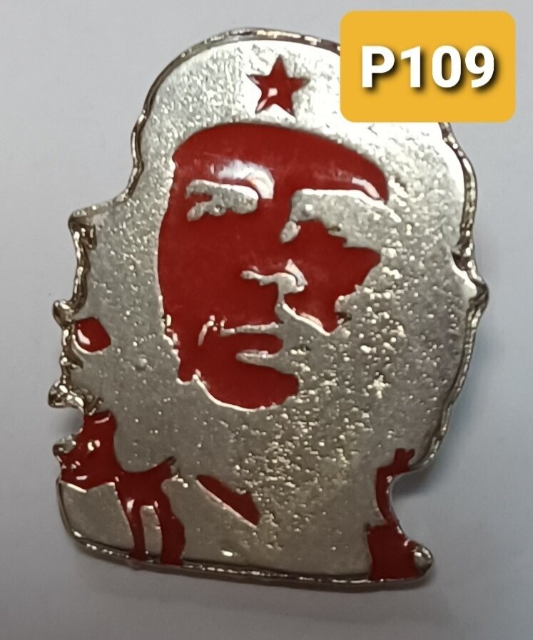 Pin Che Plata y Rojo