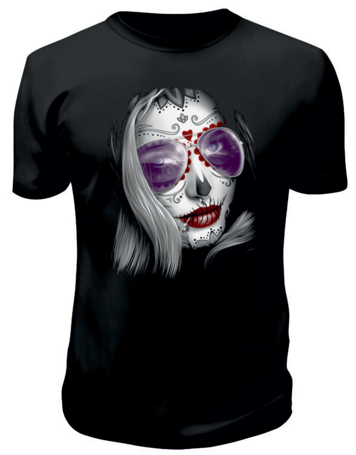 Camiseta Calavera Fosforita Grande