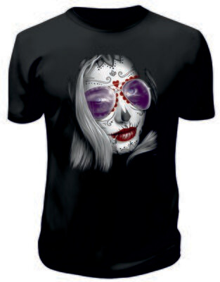 Camiseta Calavera Fosforita Grande