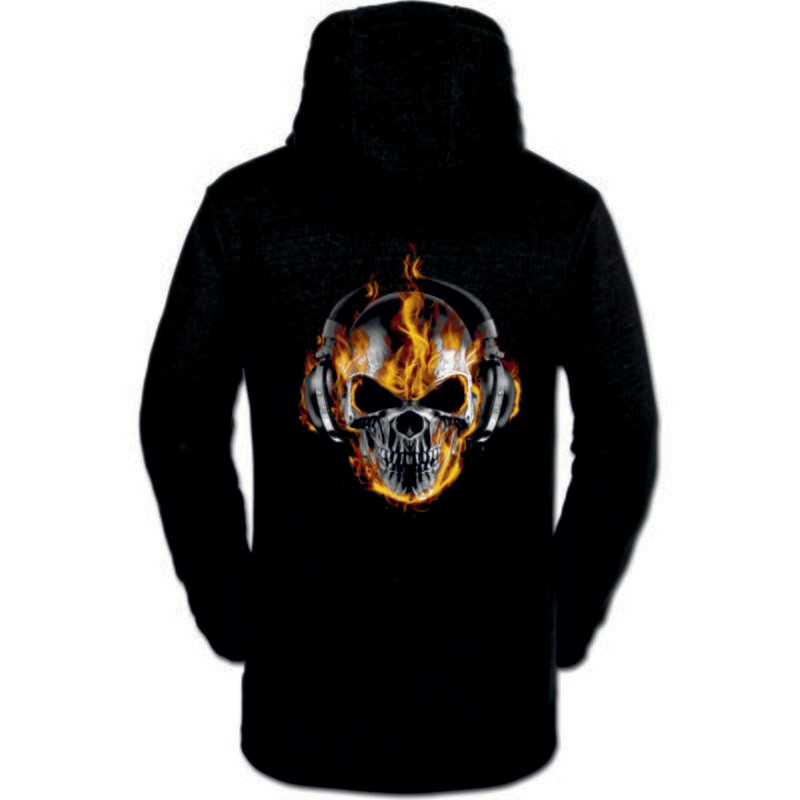SUDADERA CALAVERA LLAMAS CASCOS