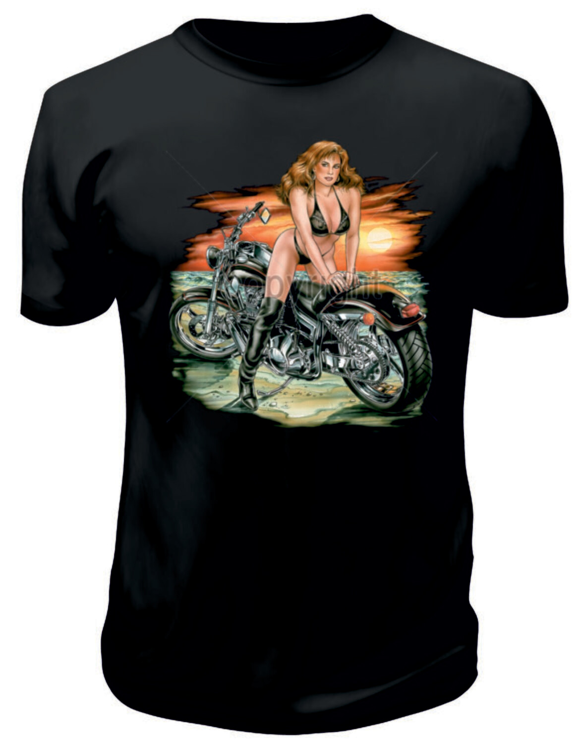 Camiseta Chica en Moto