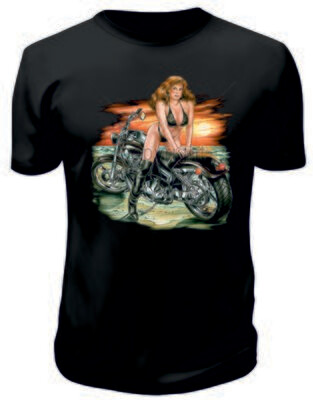 Camiseta Chica en Moto