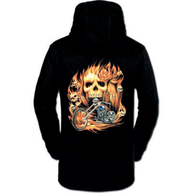 SUDADERA CALAVERA FUEGO