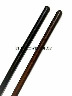 PLAIN LEATHER COVERED SHOWING CANE-CHILDS- BLACK OR HAVANNA