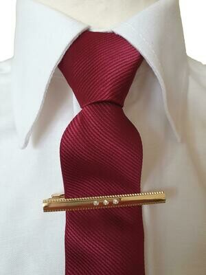 ADULTS ZIP READY TIED SHOWING TIE - PLAIN BURGUNDY