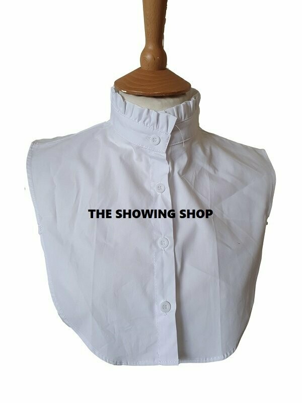 WHITE COTTON LEAD REIN FALSE COLLAR BIB