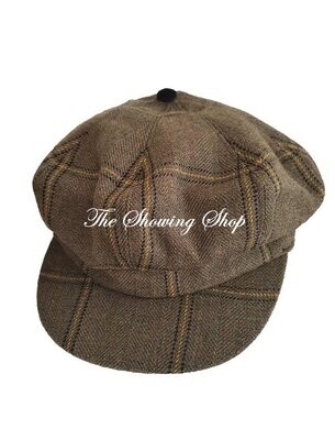 BRAND NEW BROWN WOOL AND FEATHER LEAD REIN/ SHOWING FLAT CAP ALL SIZES 